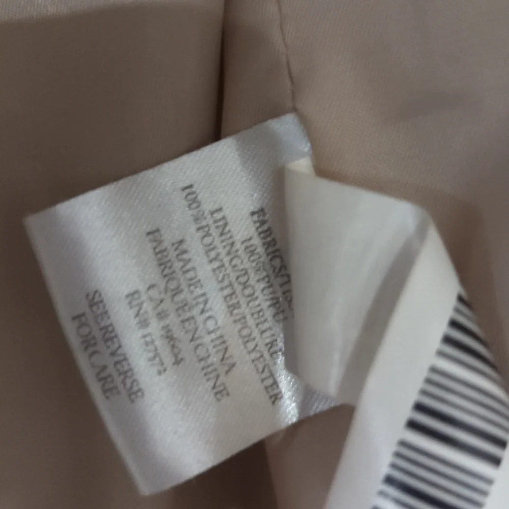 Costa Blanca Cream Faux Leather Motorcycle Jacket - Size 2 XS Great Condition - Picture 7 of 7